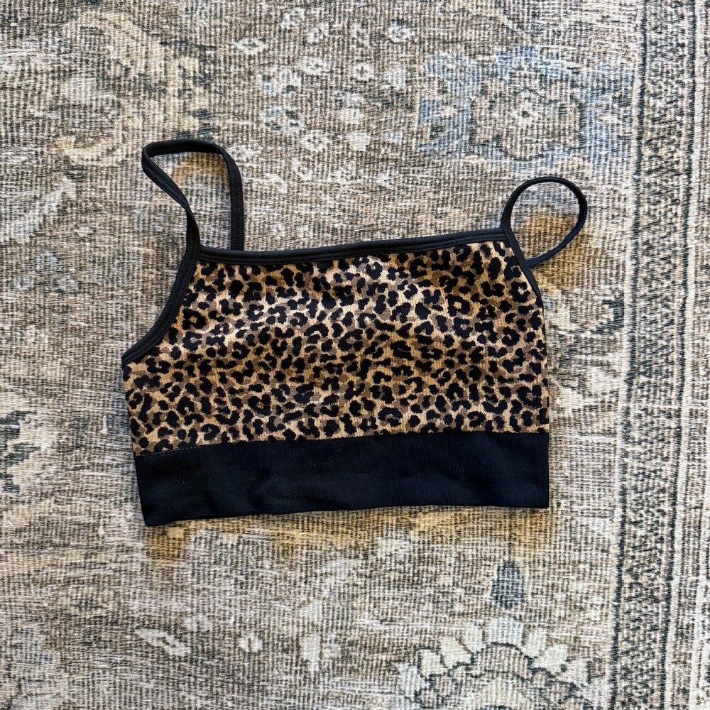 Fabletics Leopard Cloud Seamless Bralette - small